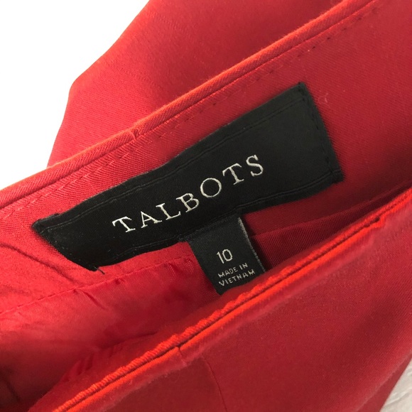 Talbots Dark Red A-Line Skirt Pleats - Picture 3 of 4